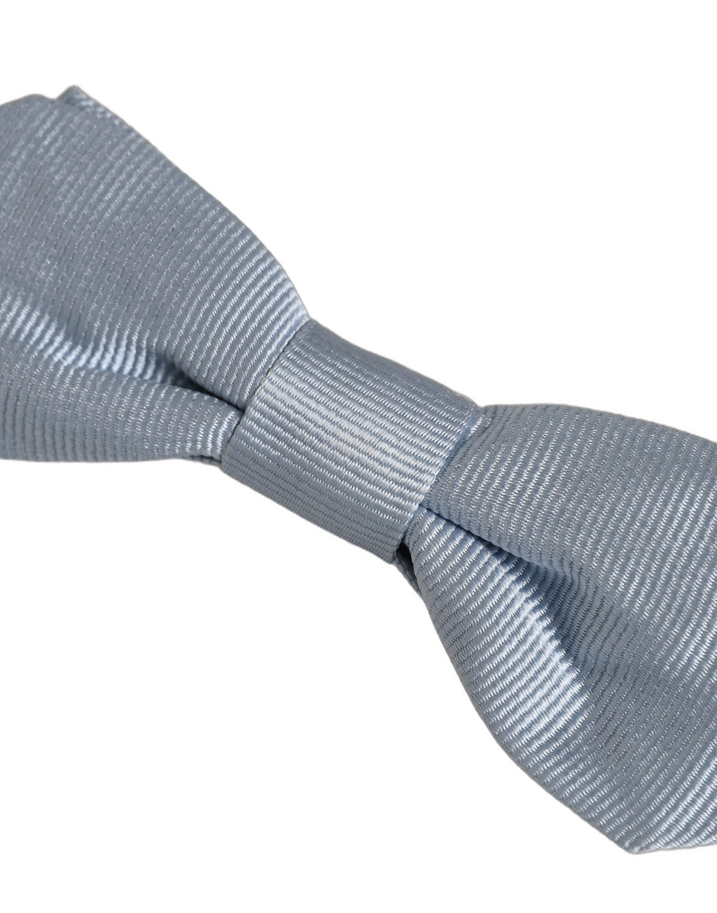 Dolce & Gabbana Men Light Blue Silk Adjustable Neck Papillon Bow Tie