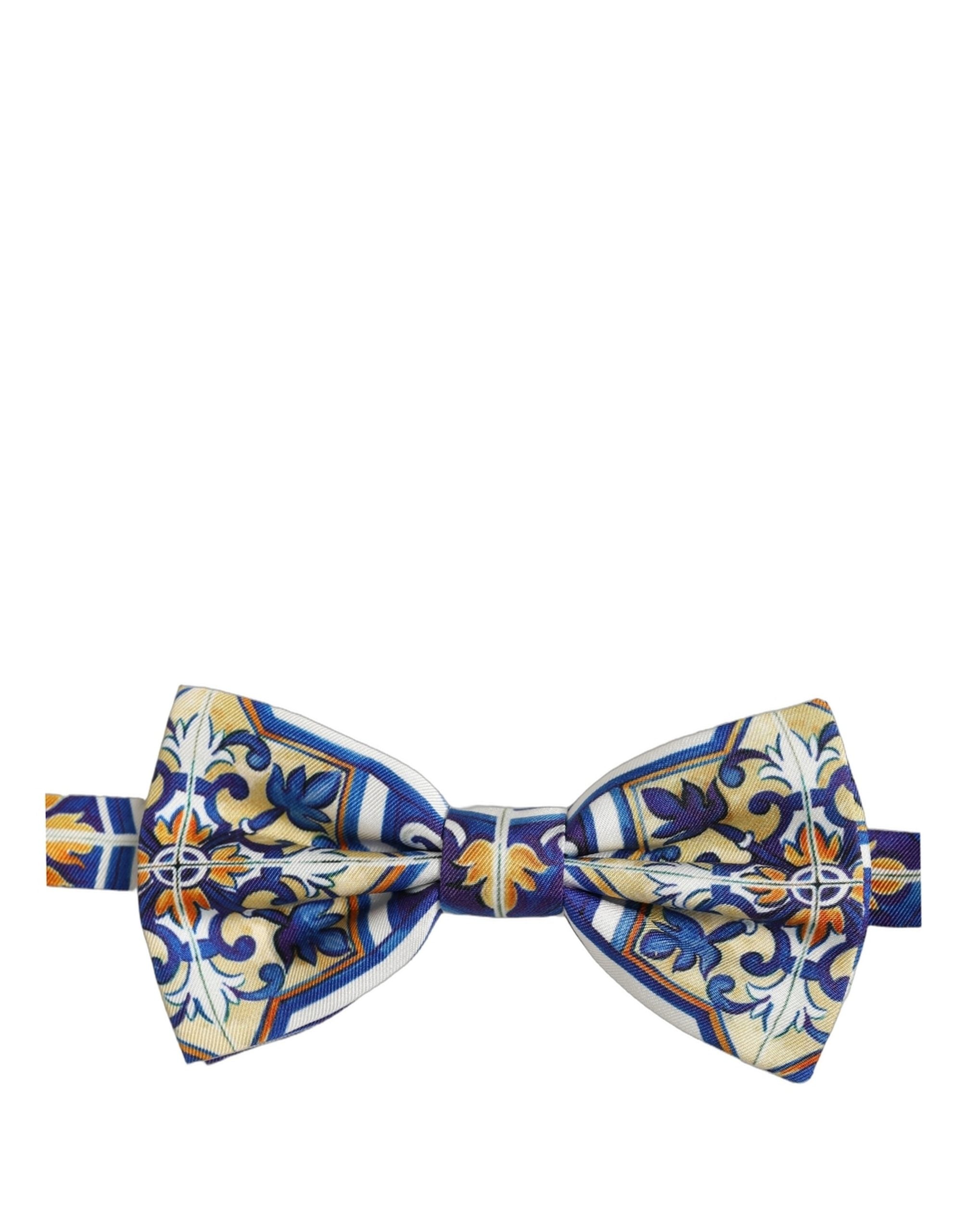 Dolce & Gabbana Men Multicolor Majolica Adjustable Neck Papillon Bow Tie