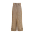 Brunello Cucinelli Beige Wool Oves Aries Casual Pants