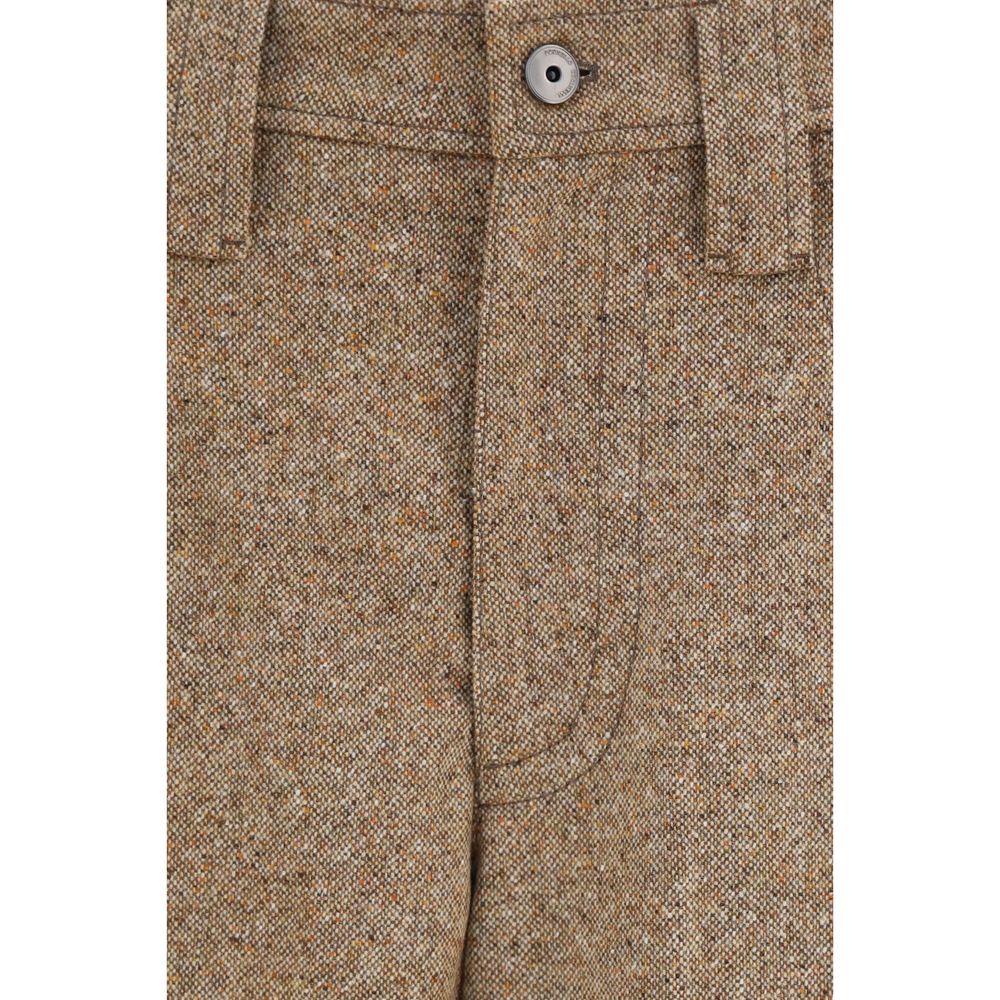 Brunello Cucinelli Beige Wool Oves Aries Casual Pants