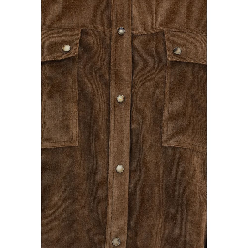 Brunello Cucinelli Brown Viscose Shirt