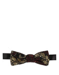 Dolce & Gabbana Multicolor Floral Jacquard Adjustable Neck Papillon Bow Tie