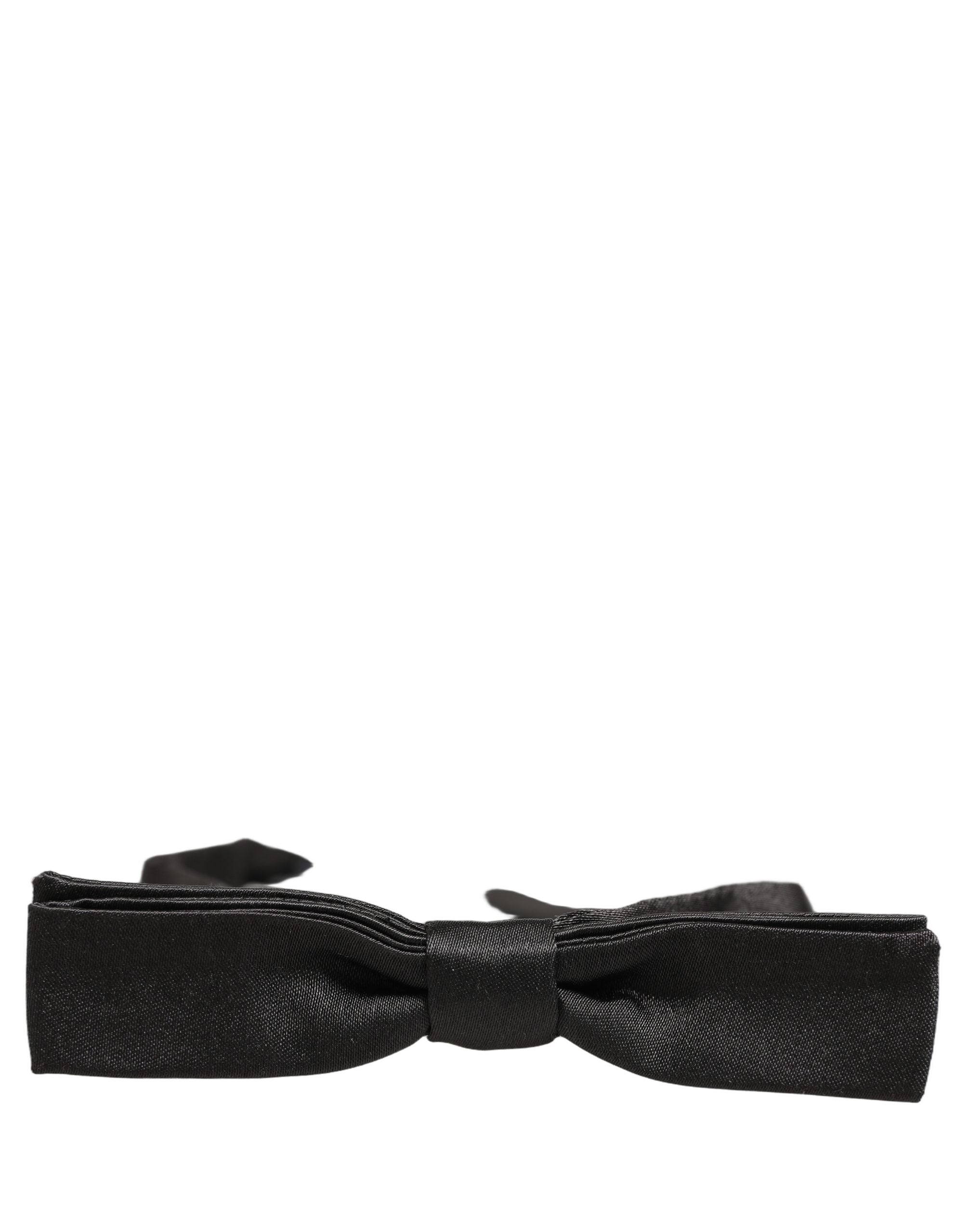 Dolce & Gabbana Men Dark Gray 100% Silk Adjustable Neck Papillon Bow Tie