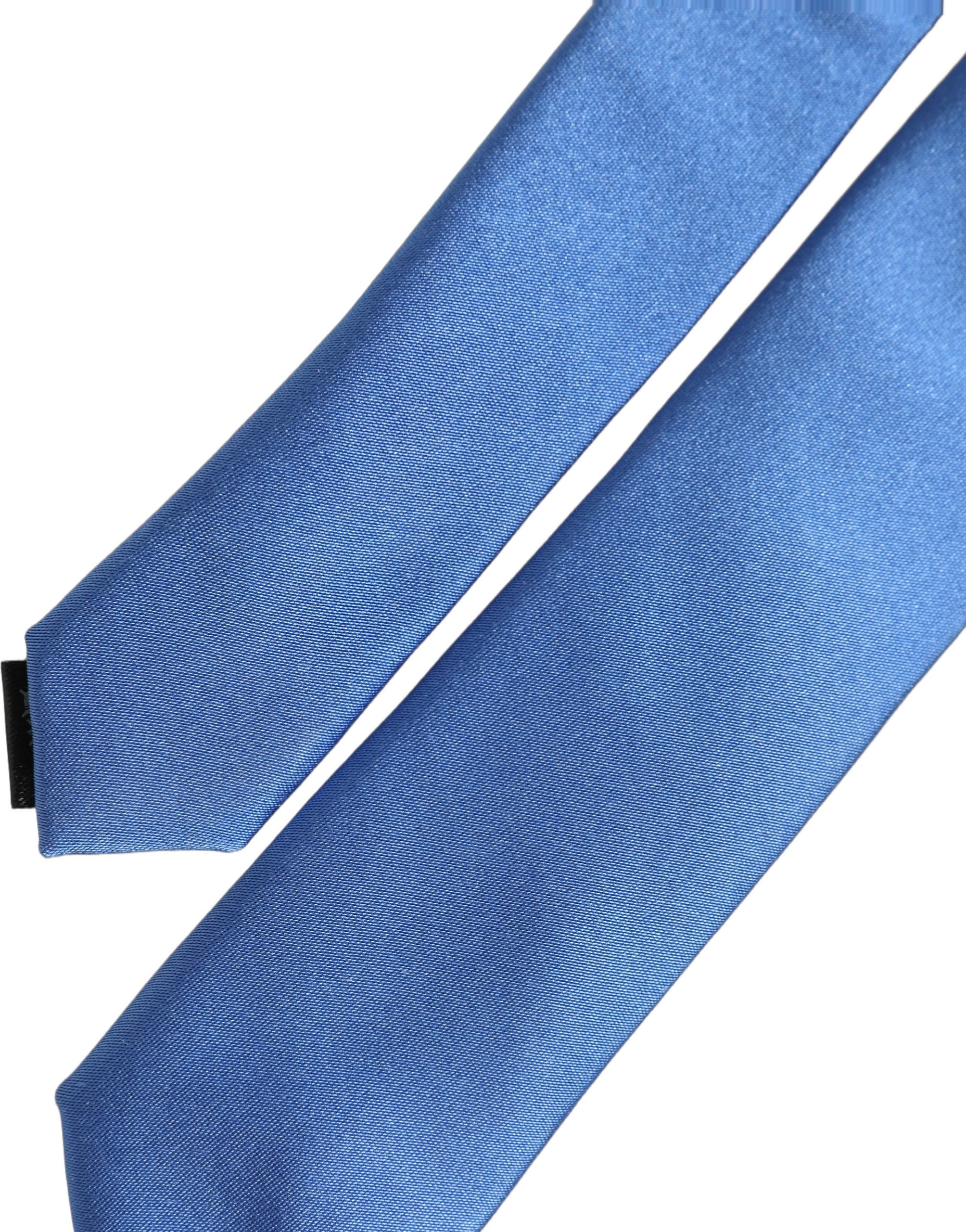 Dolce & Gabbana Men Blue 100% Silk Satin Adjustable Tied Necktie Tie