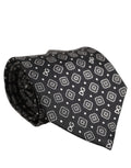 Dolce & Gabbana Men Dark Gray DG Logo 100% Silk Adjustable Tied Necktie Tie