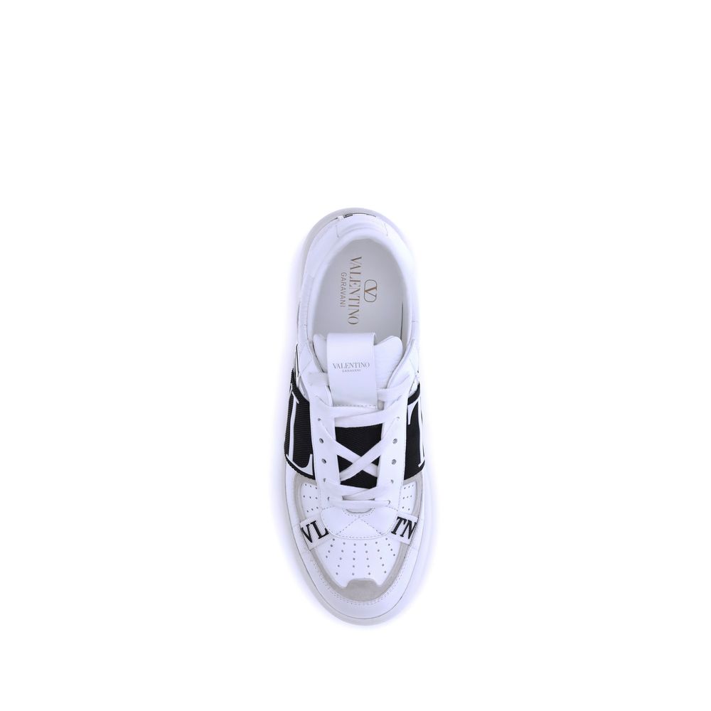 Valentino Garavani White Calf Leather Bos Taurus Low Top Sneakers