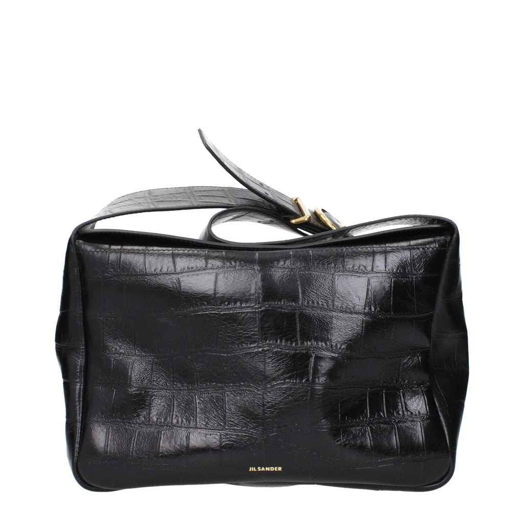 Jil Sander Black Leather Crossbody Bag