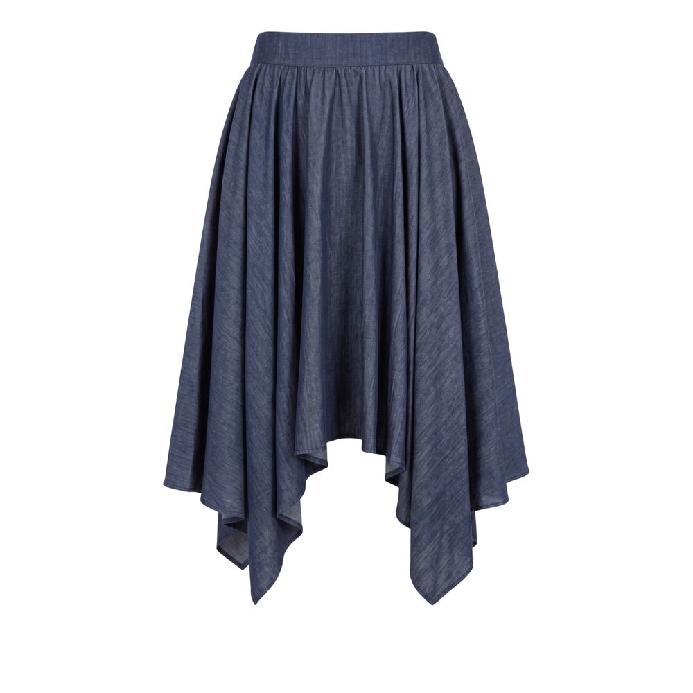 Trussardi Jeans Blue Denim Women Skirt