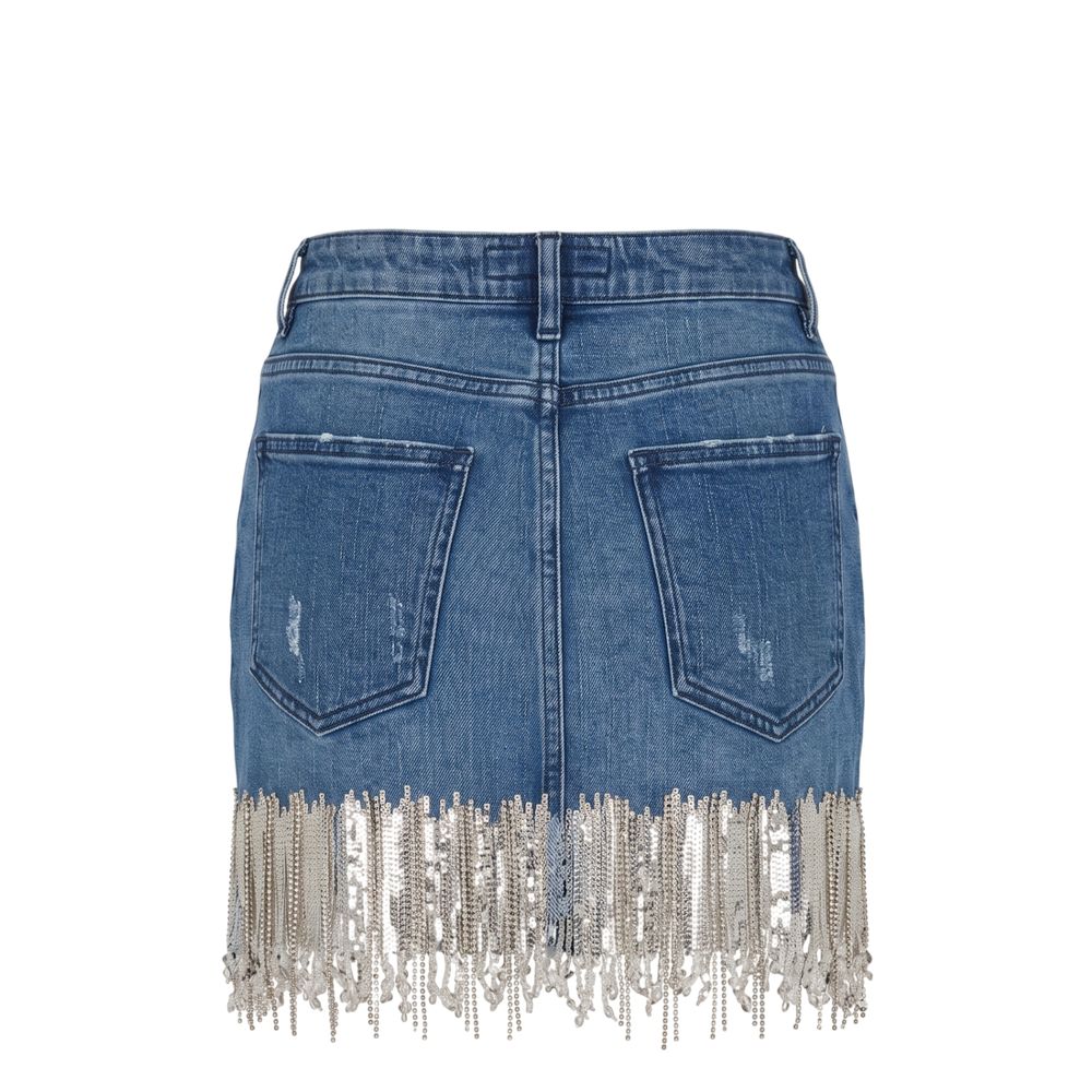 Trussardi Jeans Blue Denim Women Skirt