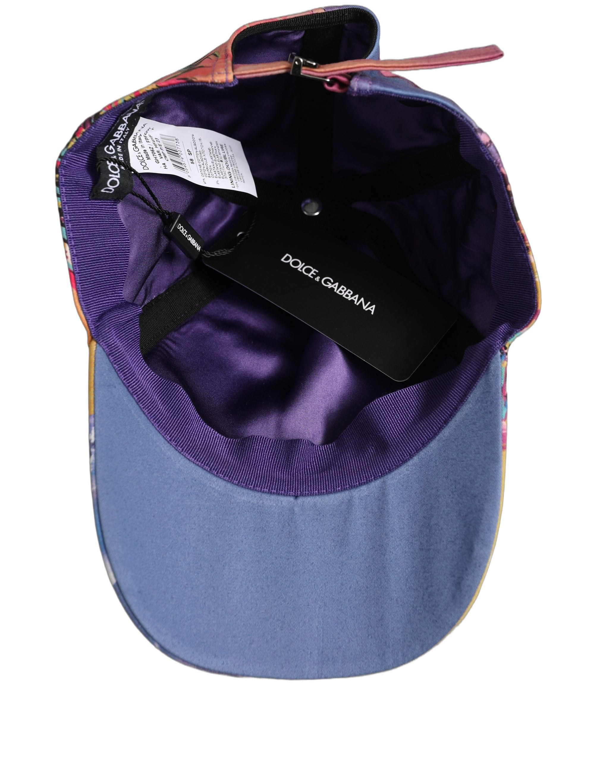 Dolce & Gabbana Multicolor Tropical Themed Baseball Capello Hat