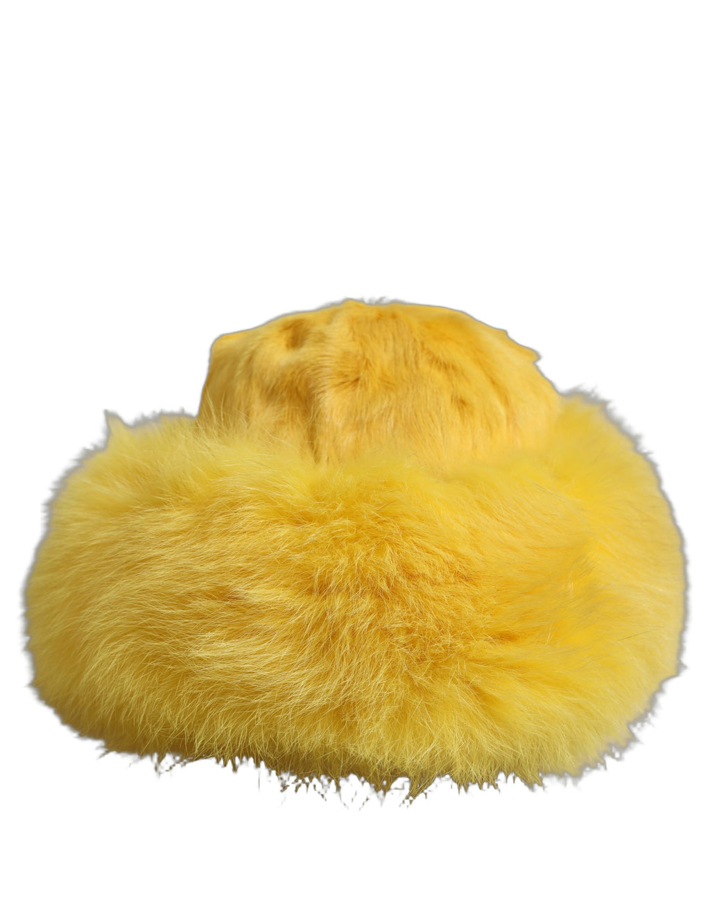 Dolce & Gabbana Yellow Fox Fur Womens Bucket Capello Hat