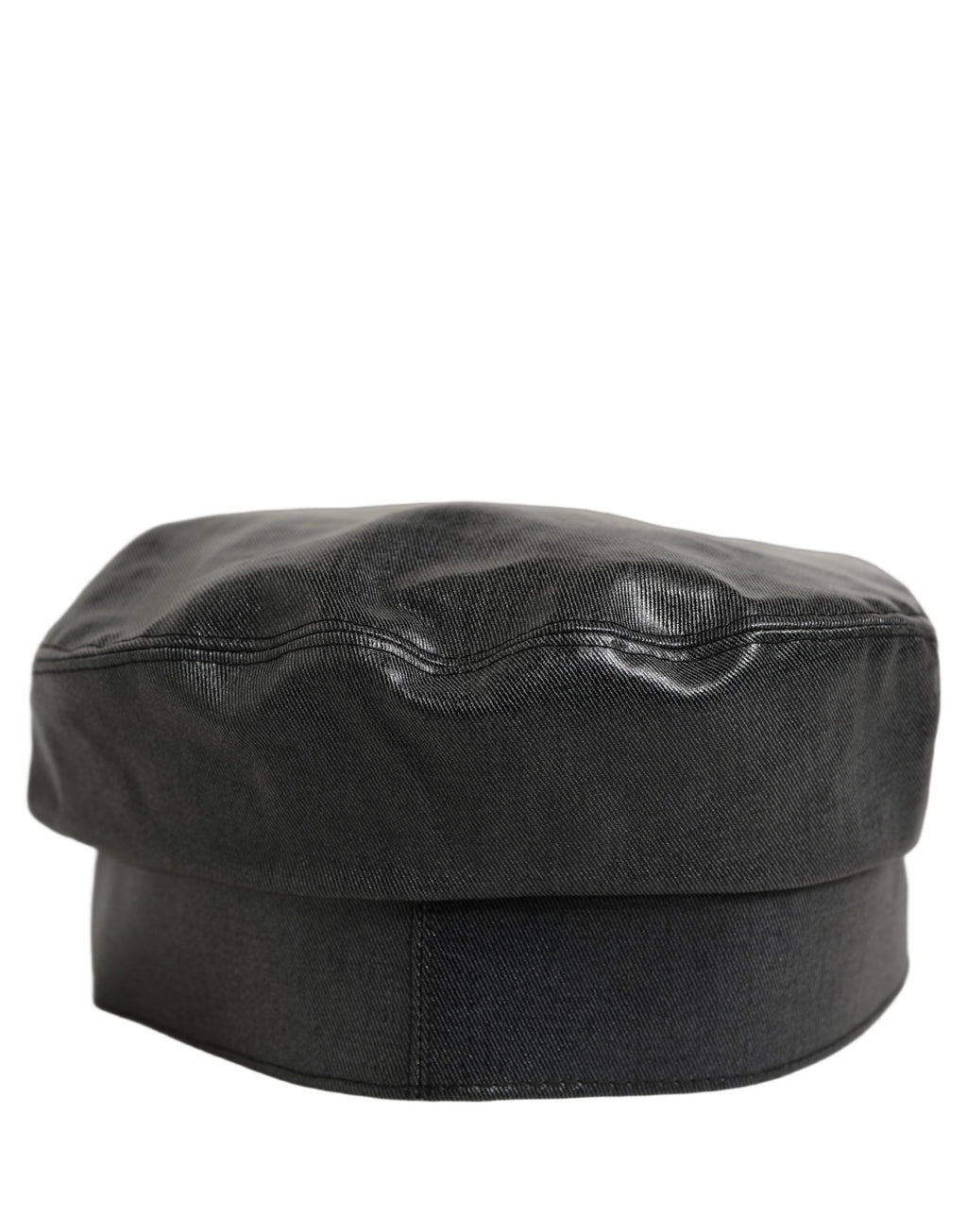 Dolce & Gabbana Black Cotton Gold DG Chain Baker Boy Capello Hat