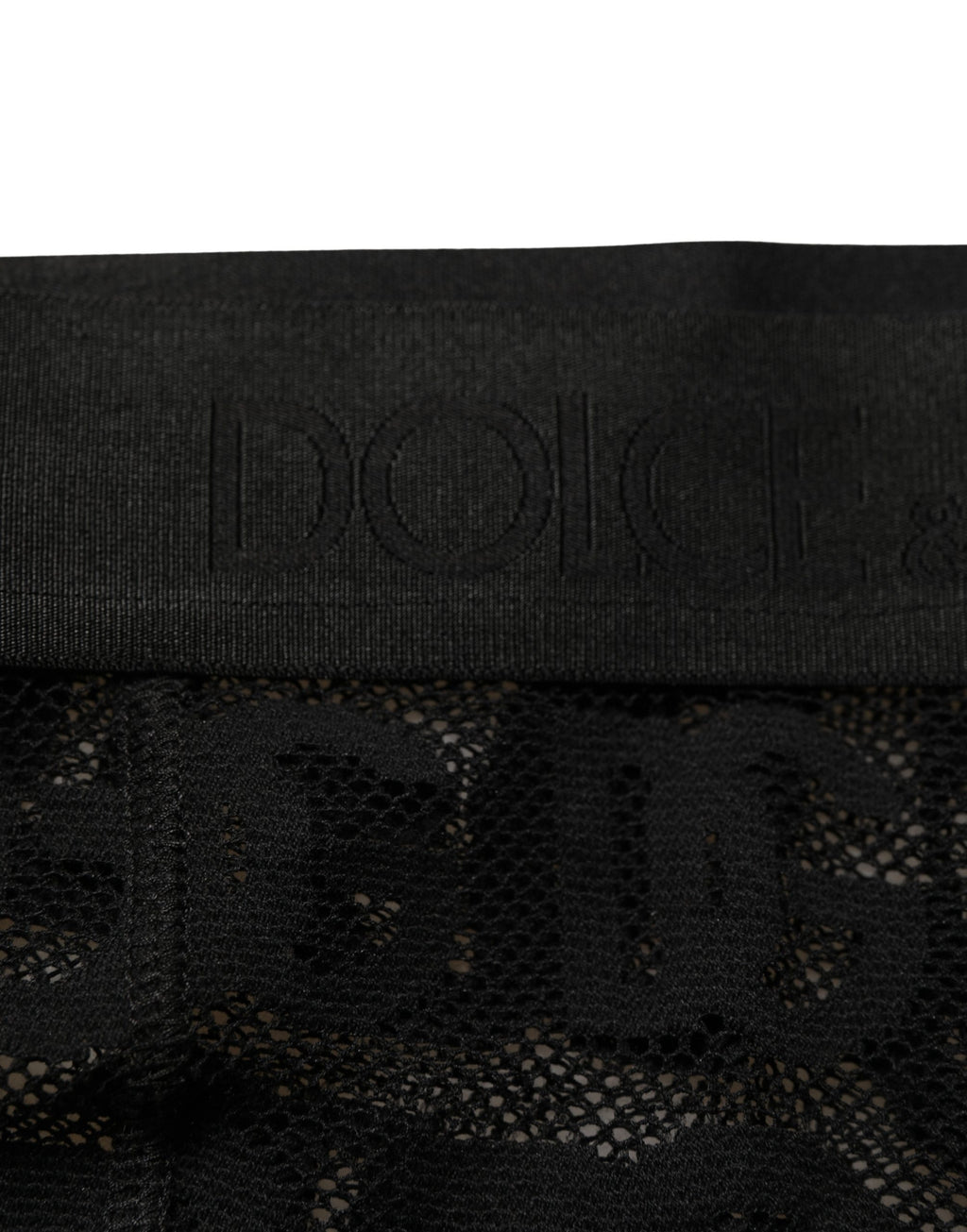 Dolce & Gabbana Black All Over Logo Print Sheer Pantyhose Underwear