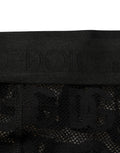 Dolce & Gabbana Black All Over Logo Print Sheer Pantyhose Underwear