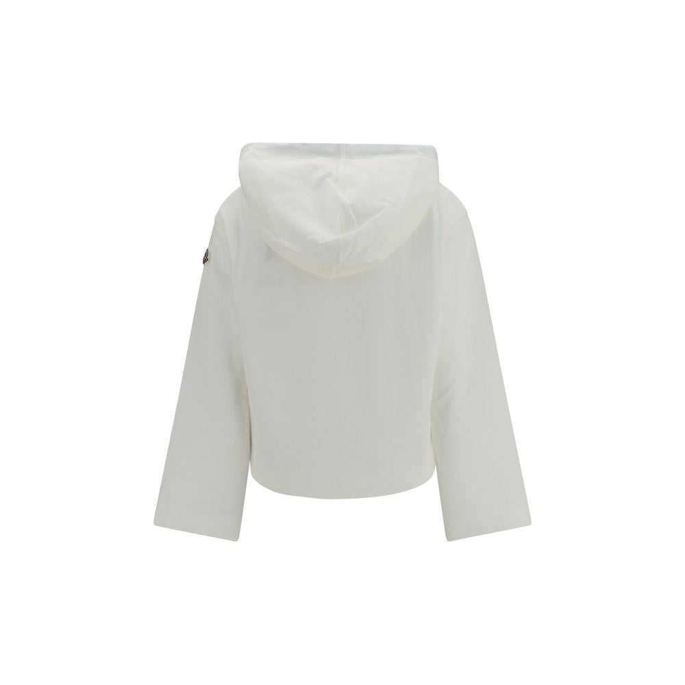 Moncler White Cotton Sweatshirt