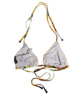 Dolce & Gabbana Multicolor Floral Halter Beachwear Bikini Top