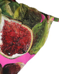 Dolce & Gabbana Fuchsia Pink Fig Print Beachwear Bikini Top
