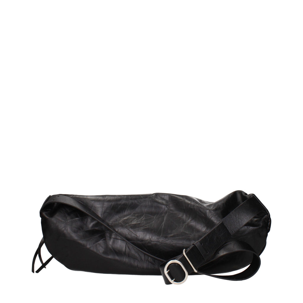 Jil Sander Black Leather Backpack
