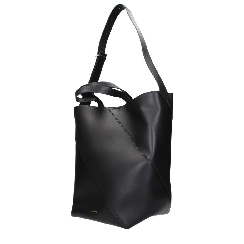 Jil Sander Black Leather Crossbody Bag