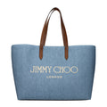 Jimmy Choo Light Blue Fabric Shoulder Bag
