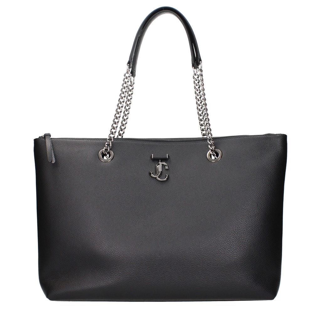 Jimmy Choo Black Leather Shoulder Bag