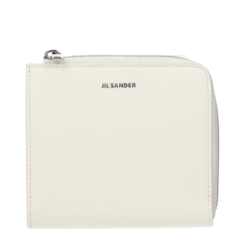 Jil Sander White Leather Wallet