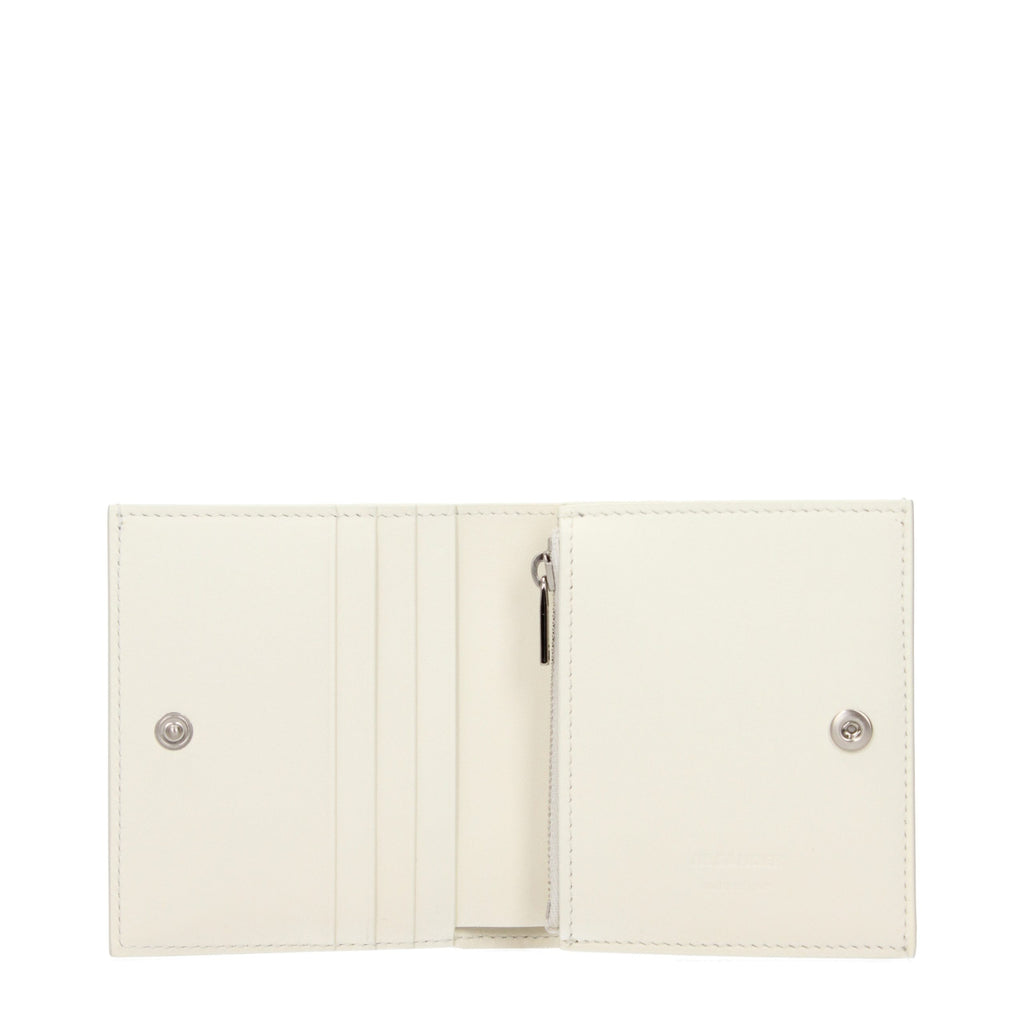 Jil Sander White Leather Wallet