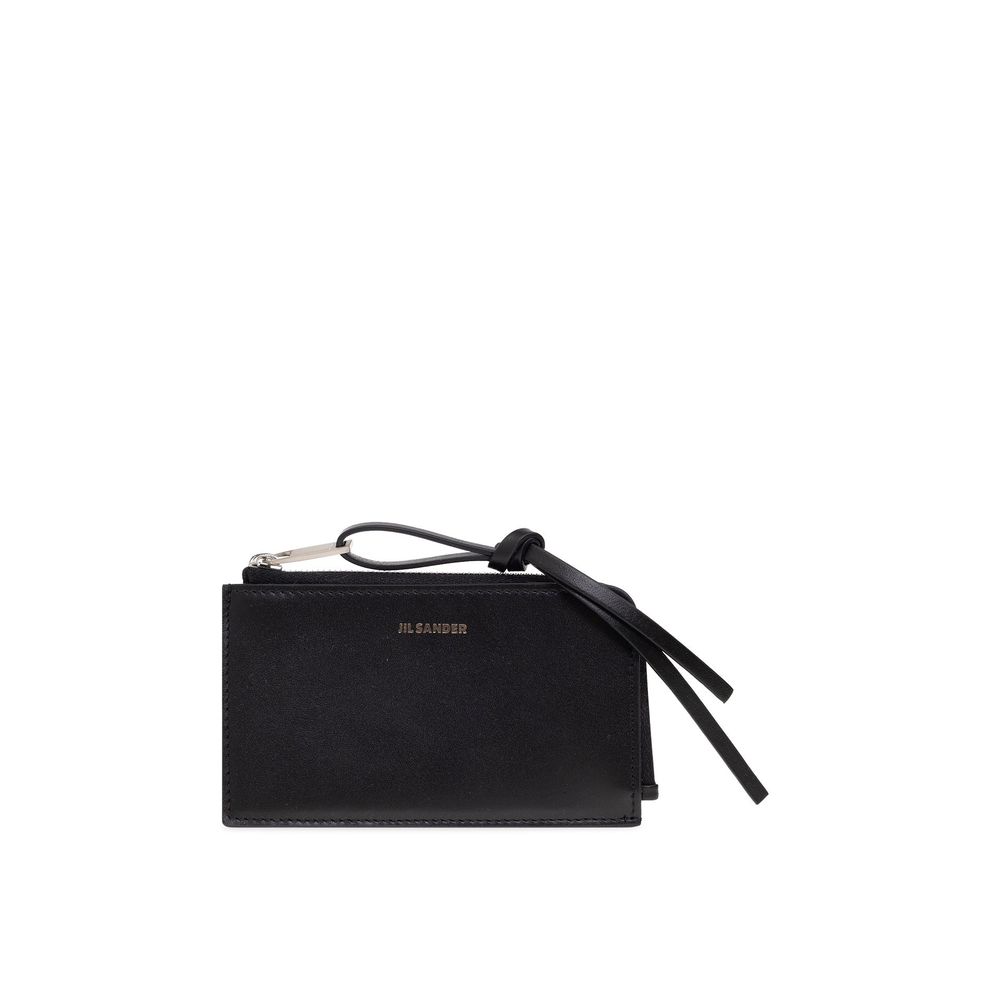 Jil Sander Black Leather Wallet