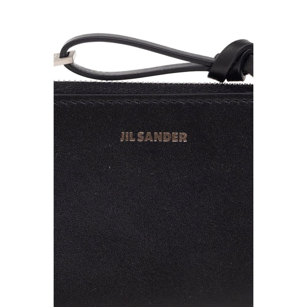 Jil Sander Black Leather Wallet