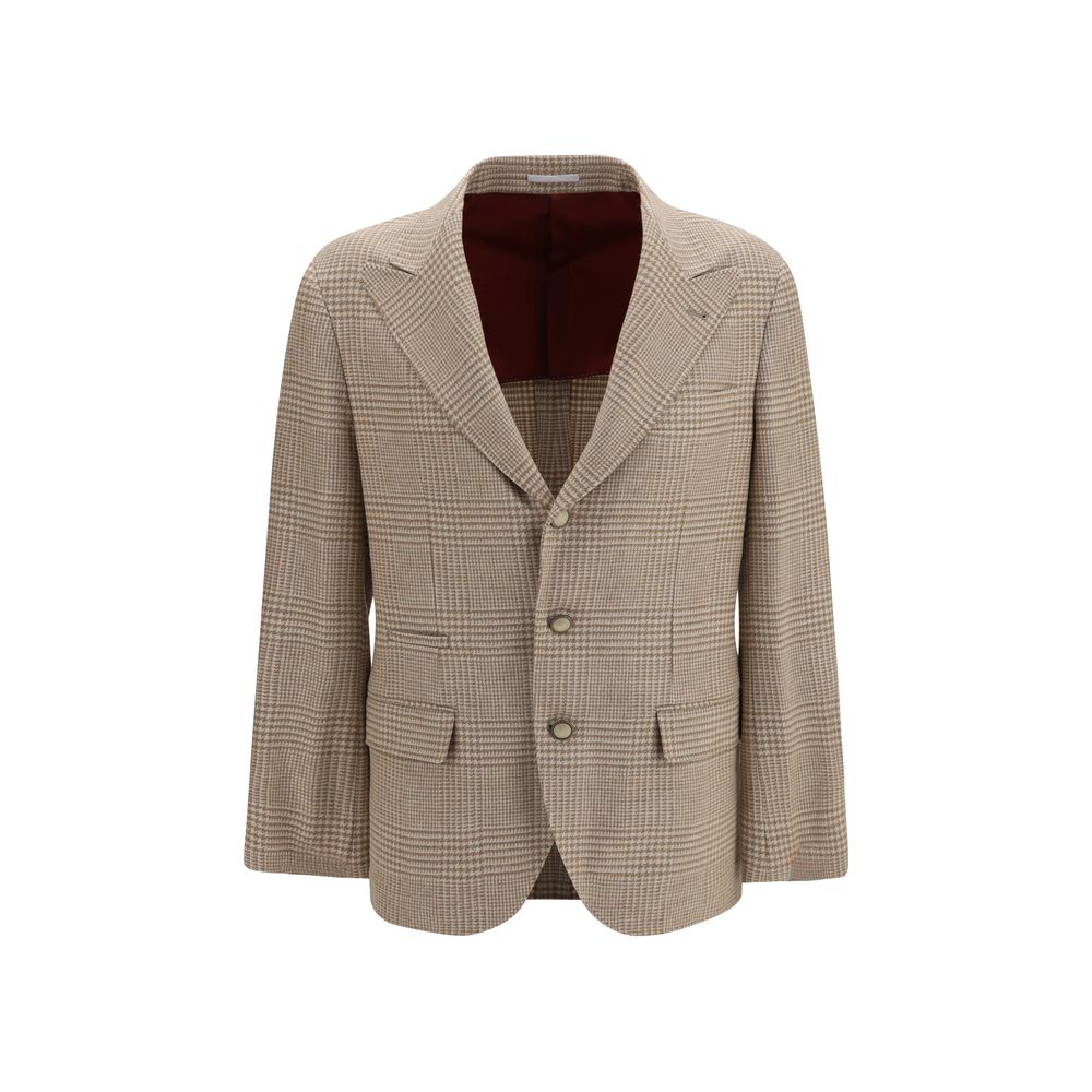 Brunello Cucinelli Beige Cotton Blazer