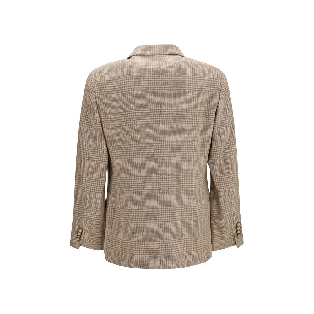 Brunello Cucinelli Beige Cotton Blazer
