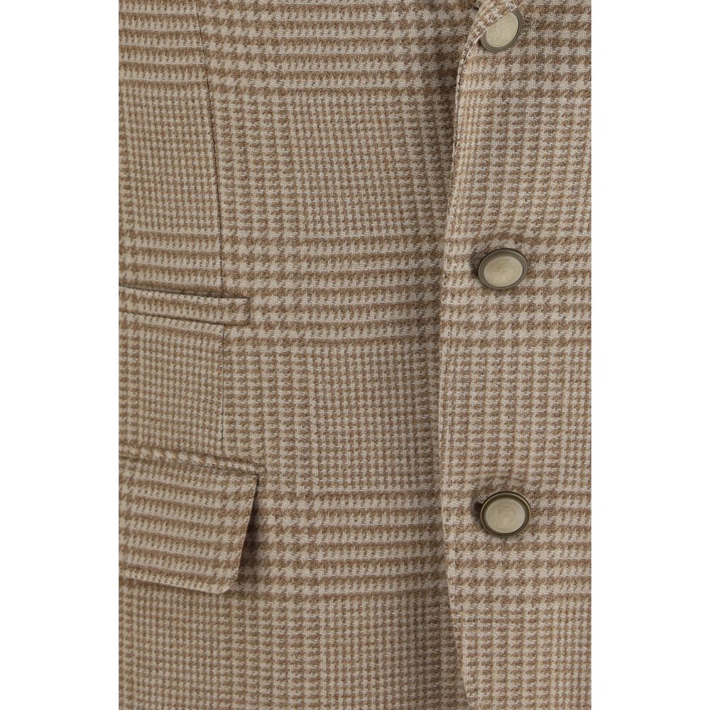 Brunello Cucinelli Beige Cotton Blazer