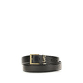 Saint Laurent Black Calf Leather Bos Taurus Regular Belt