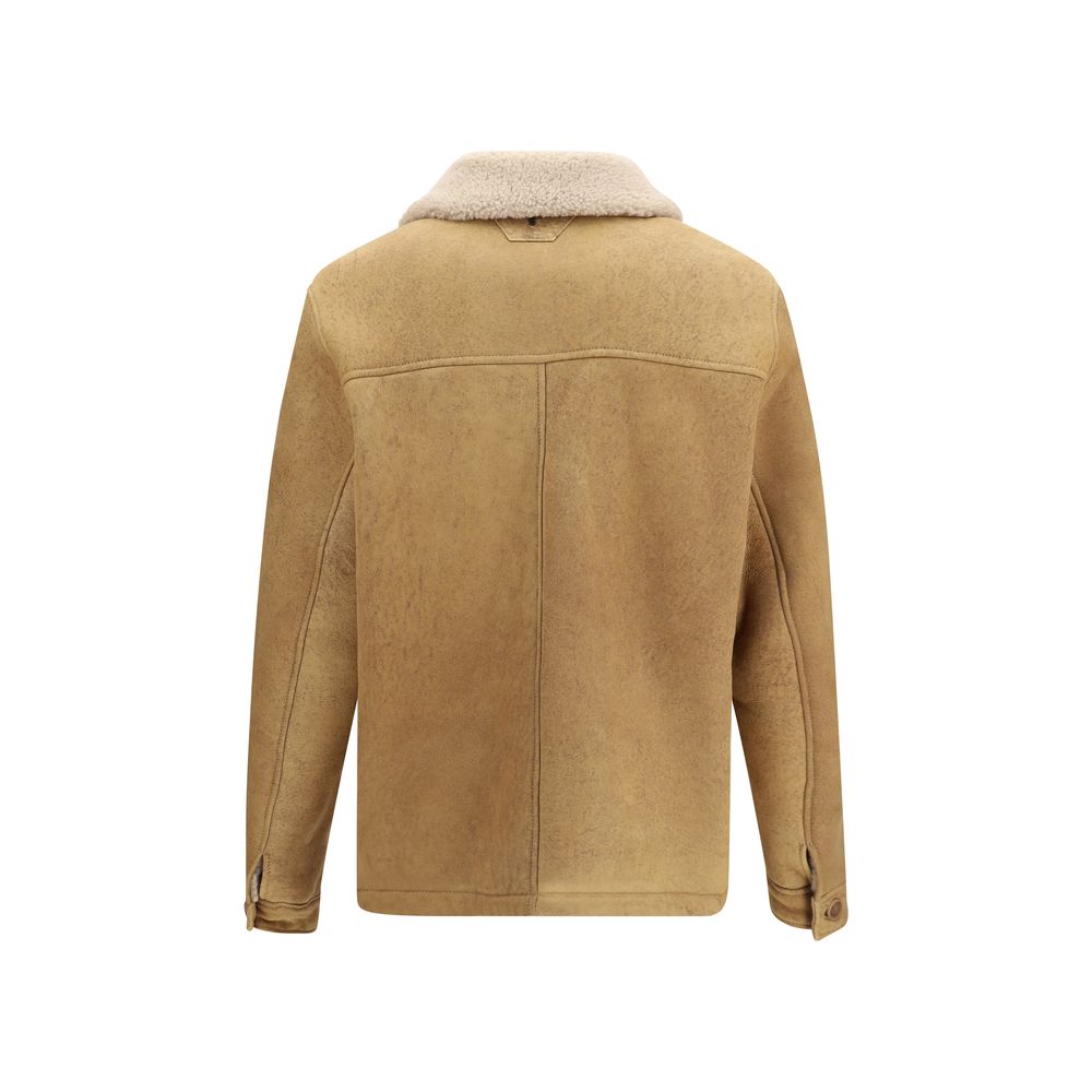 Salvatore Santoro Brown Leather Full-Length Jacket