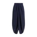 Giorgio Armani Blue Silk Long Skirt