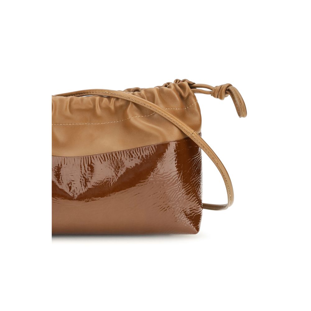Pierre Hardy Brown Calf Leather Bos Taurus Shoulder Bag
