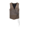 Giorgio Armani Brown Silk Sleeveless Jacket
