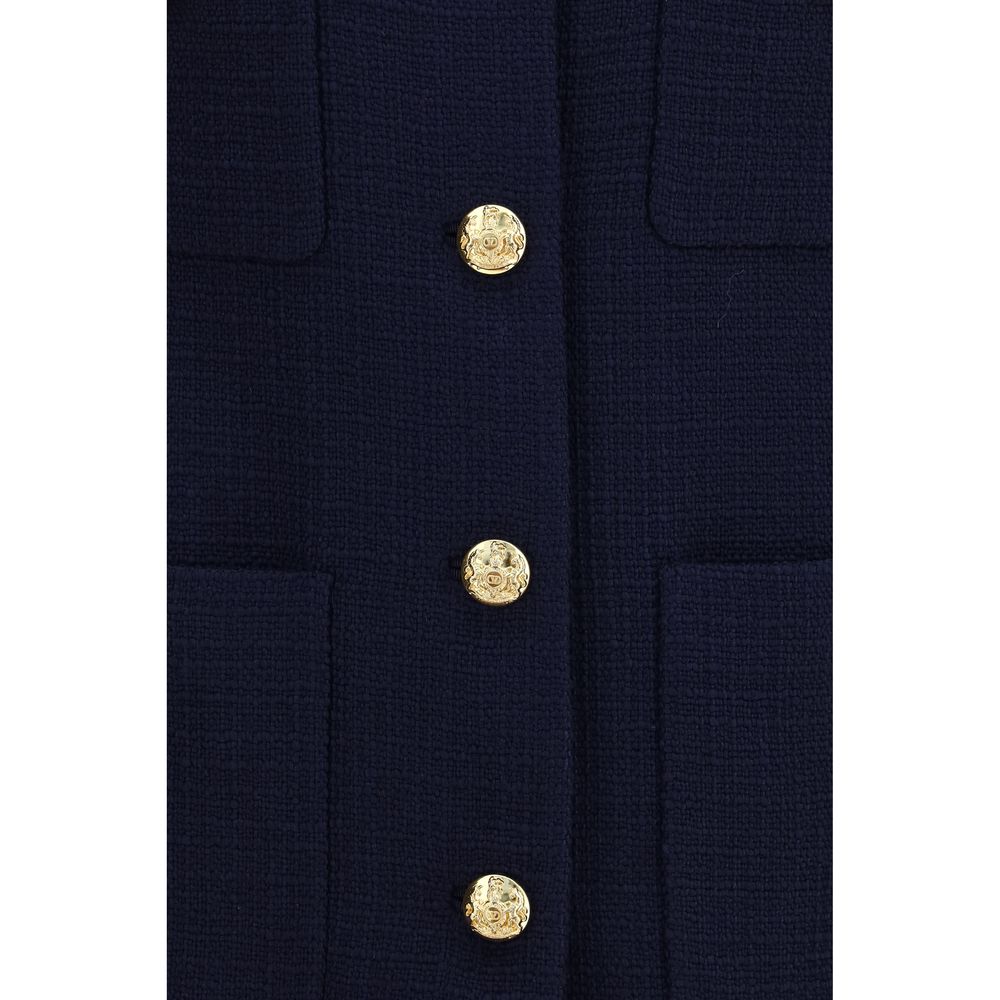 Valentino Garavani Blue Wool Oves Aries Coat