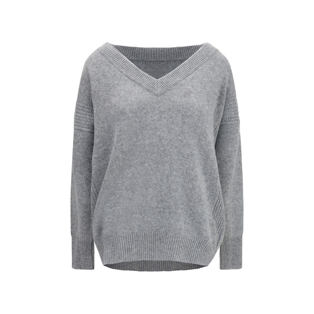 Ermanno Scervino Gray Cashmere Casual Dress
