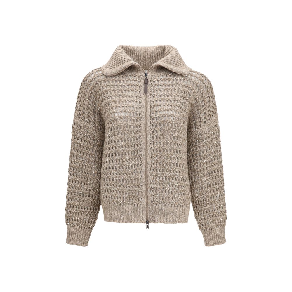 Brunello Cucinelli Gray Cashmere Cardigan