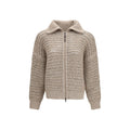 Brunello Cucinelli Gray Cashmere Cardigan