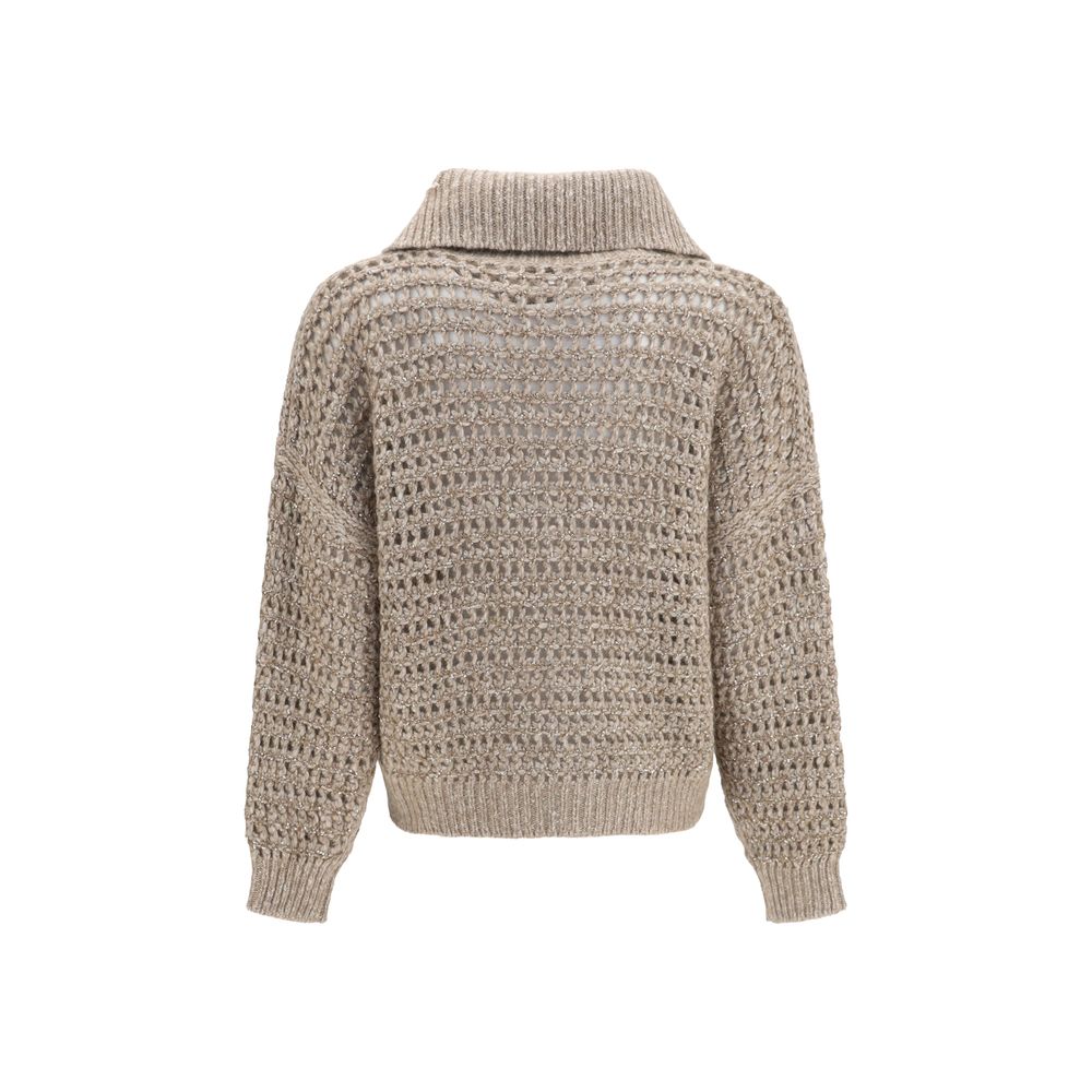 Brunello Cucinelli Gray Cashmere Cardigan