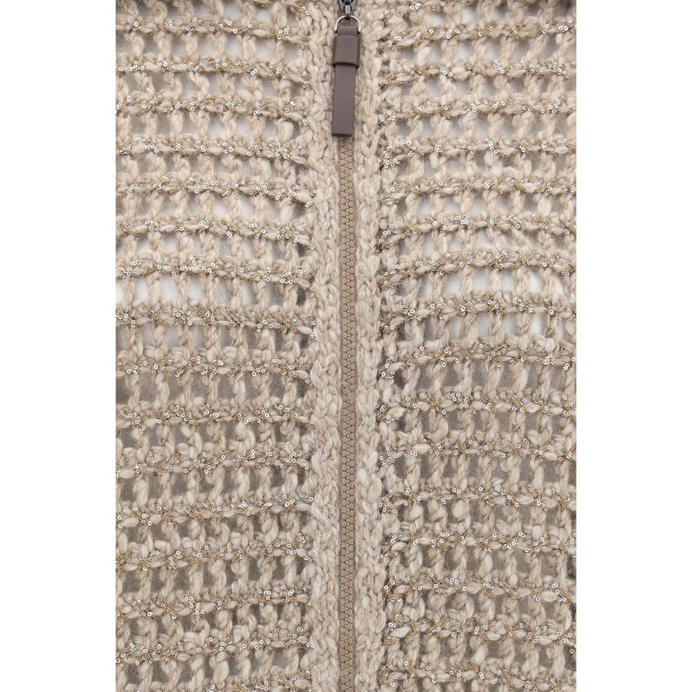 Brunello Cucinelli Gray Cashmere Cardigan