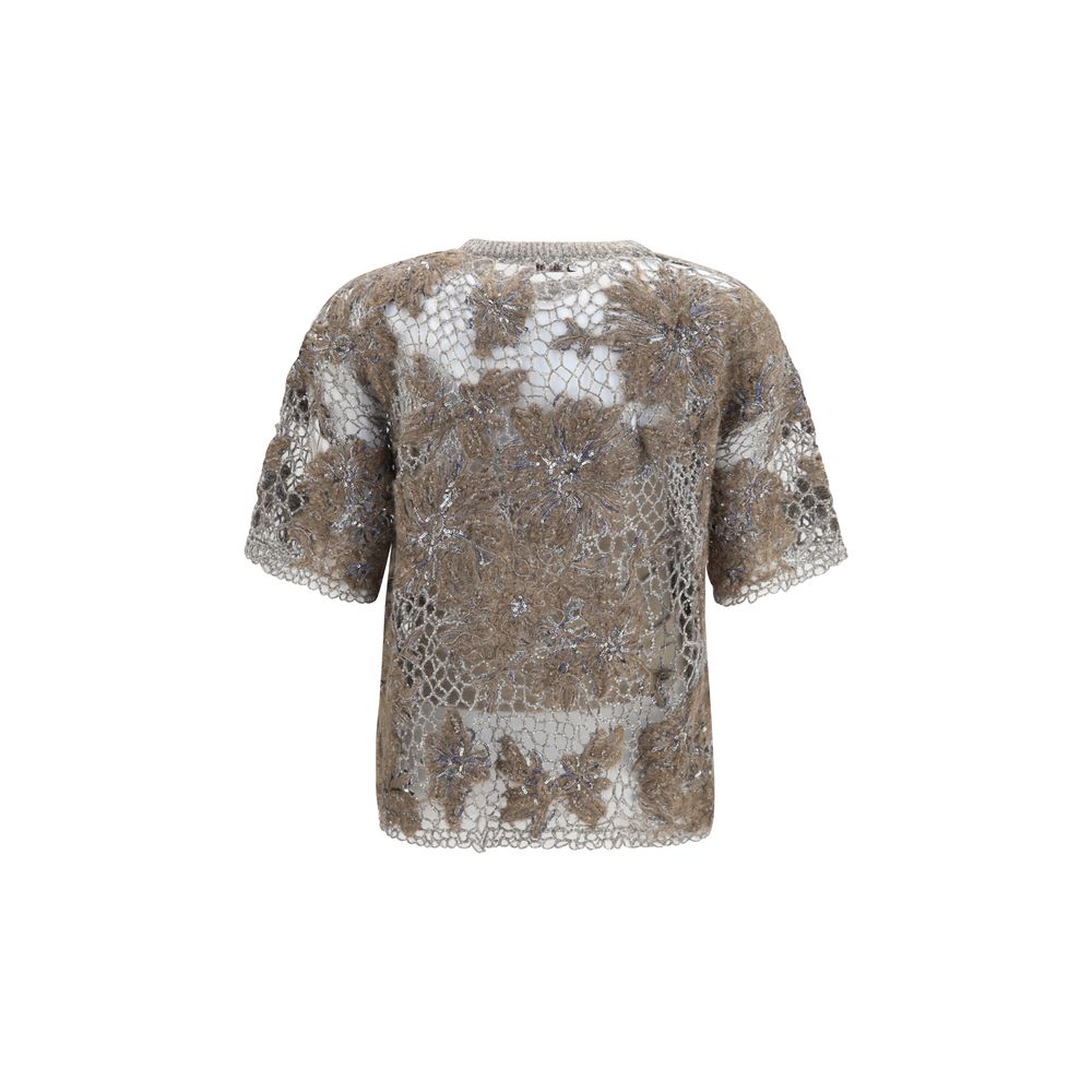 Brunello Cucinelli Beige Mohair Pattern Shirt