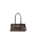Prada Brown Calf Leather Bos Taurus Shoulder Bag