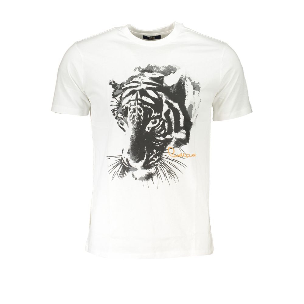 Cavalli Class Bianco Cotton Men's T-Shirt