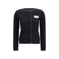 MM6 Black Wool Oves Aries Cardigan
