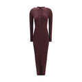 Courrèges Bordeaux Viscose Casual Dress