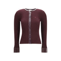 Courrèges Bordeaux Viscose Cardigan