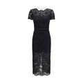 Self-Portrait Black Polyester Casual Dress